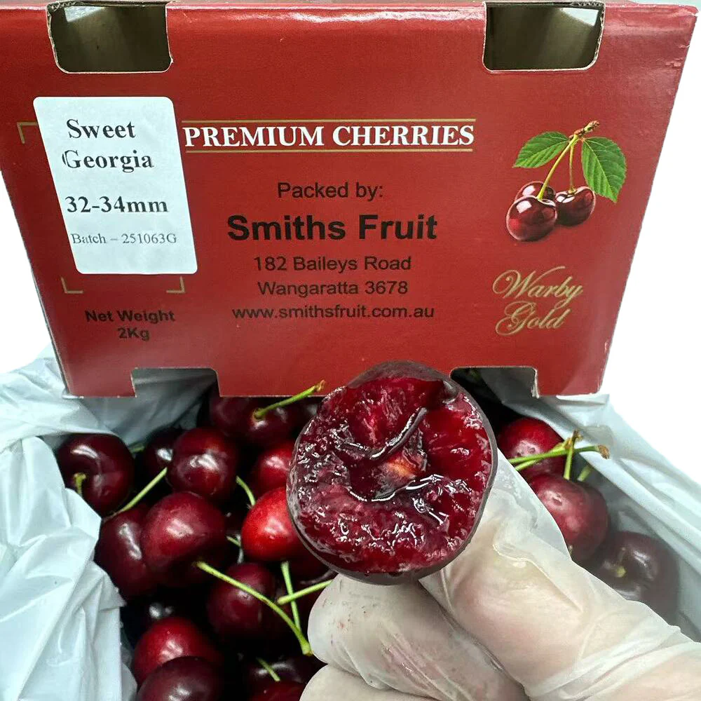 Smiths Fruit Warby Gold Sweet Georgia Cherries 32–34mm Gift Box ~2kg - Image 4