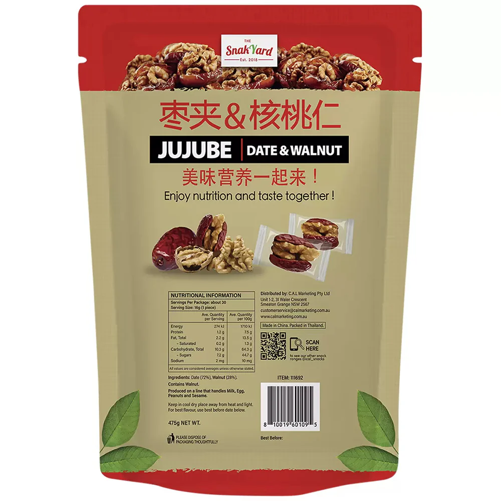SnakYard Jujube Date & Walnut - 475g - Image 3