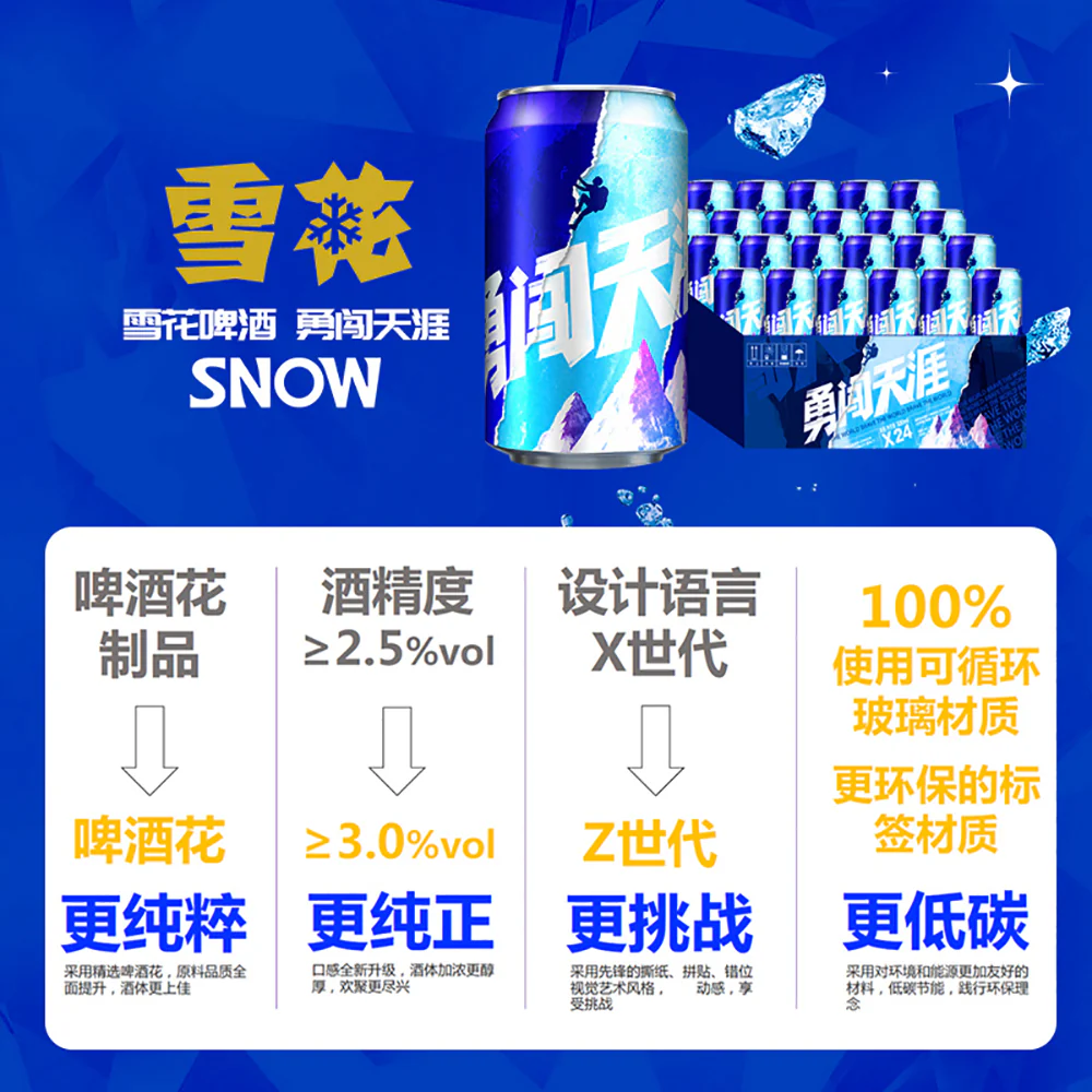 Snow Beer Brave the World 3% ABV - 330ml Can - Image 3