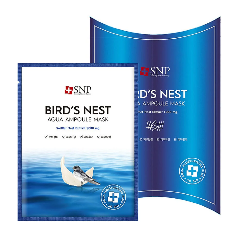 SNP Bird's Nest Aqua Ampoule Mask - 25ml x 10 Sheets - Image 2