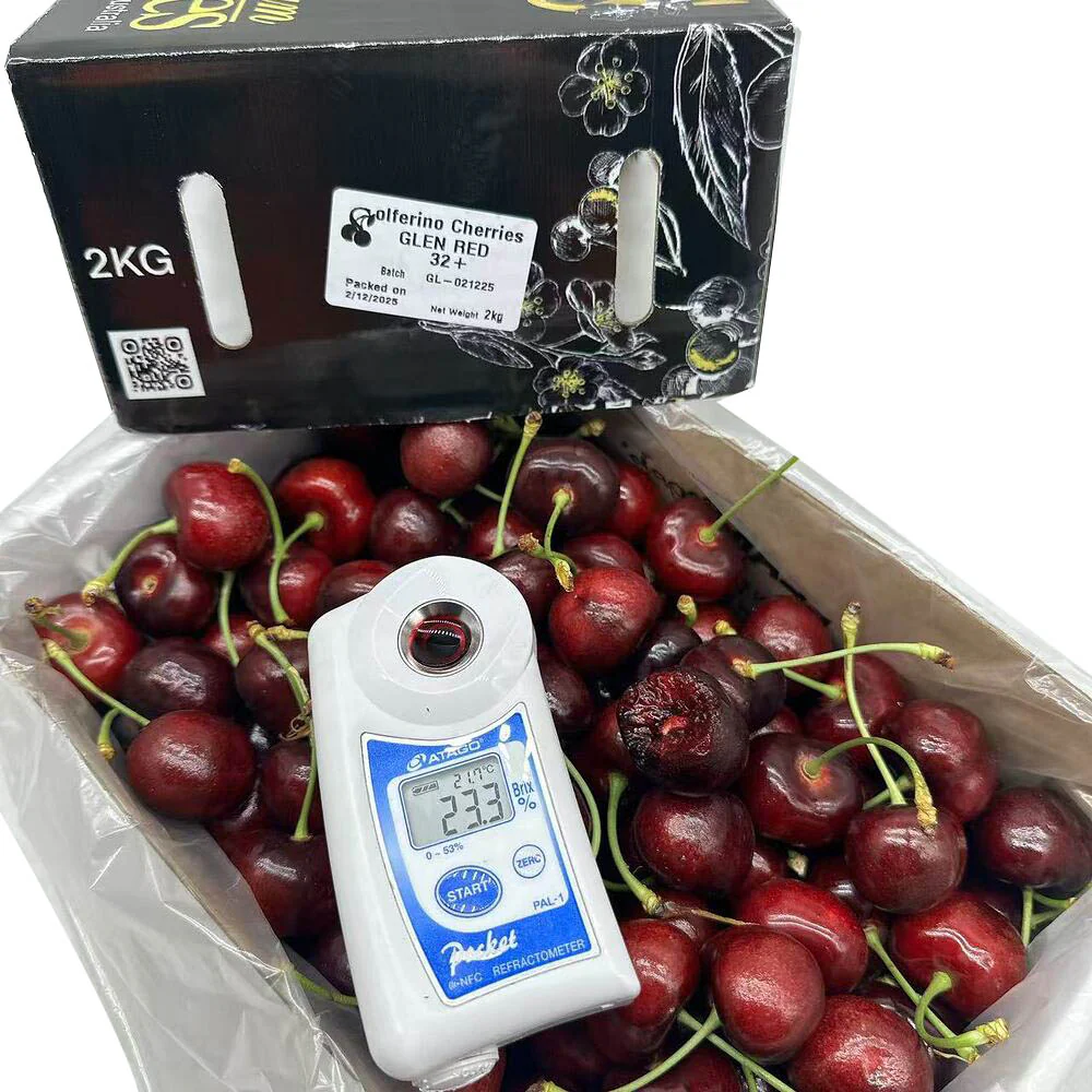 Solferino Glen Red Cherries 32mm+ Gift Box 2kg - Image 2