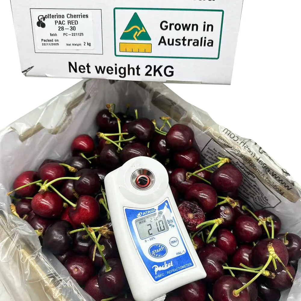 Solferino PAC RED Australian Cherries Gift Box 2kg (28–30mm) - Image 2