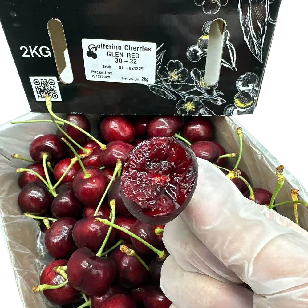 Solferino Premium Glen Red Cherries Gift Box 30–32mm – 2kg - Image 4