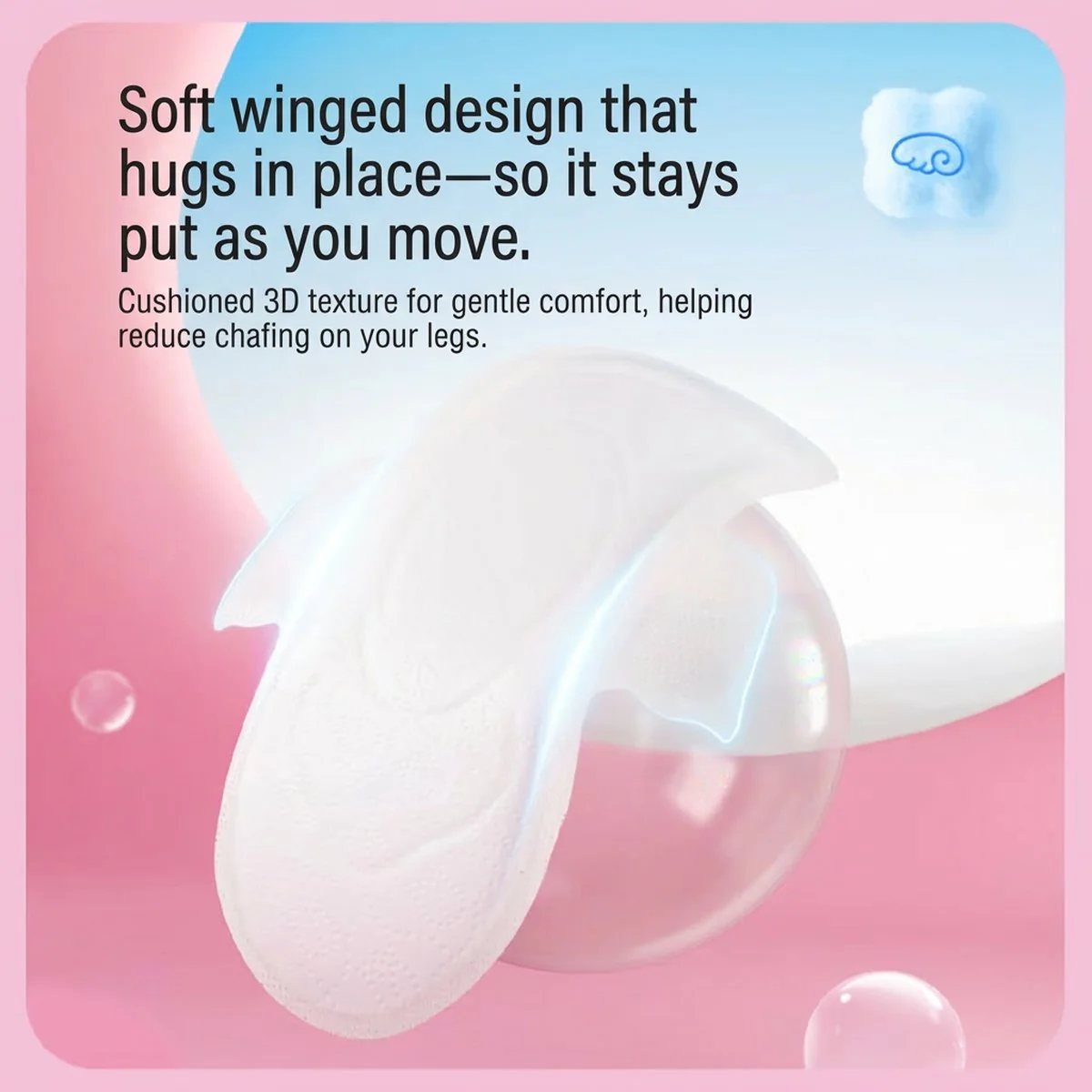Space 7 Elegant Series Ultra Thin Night Sanitary Pads - 10 Pieces, 275mm - Image 3