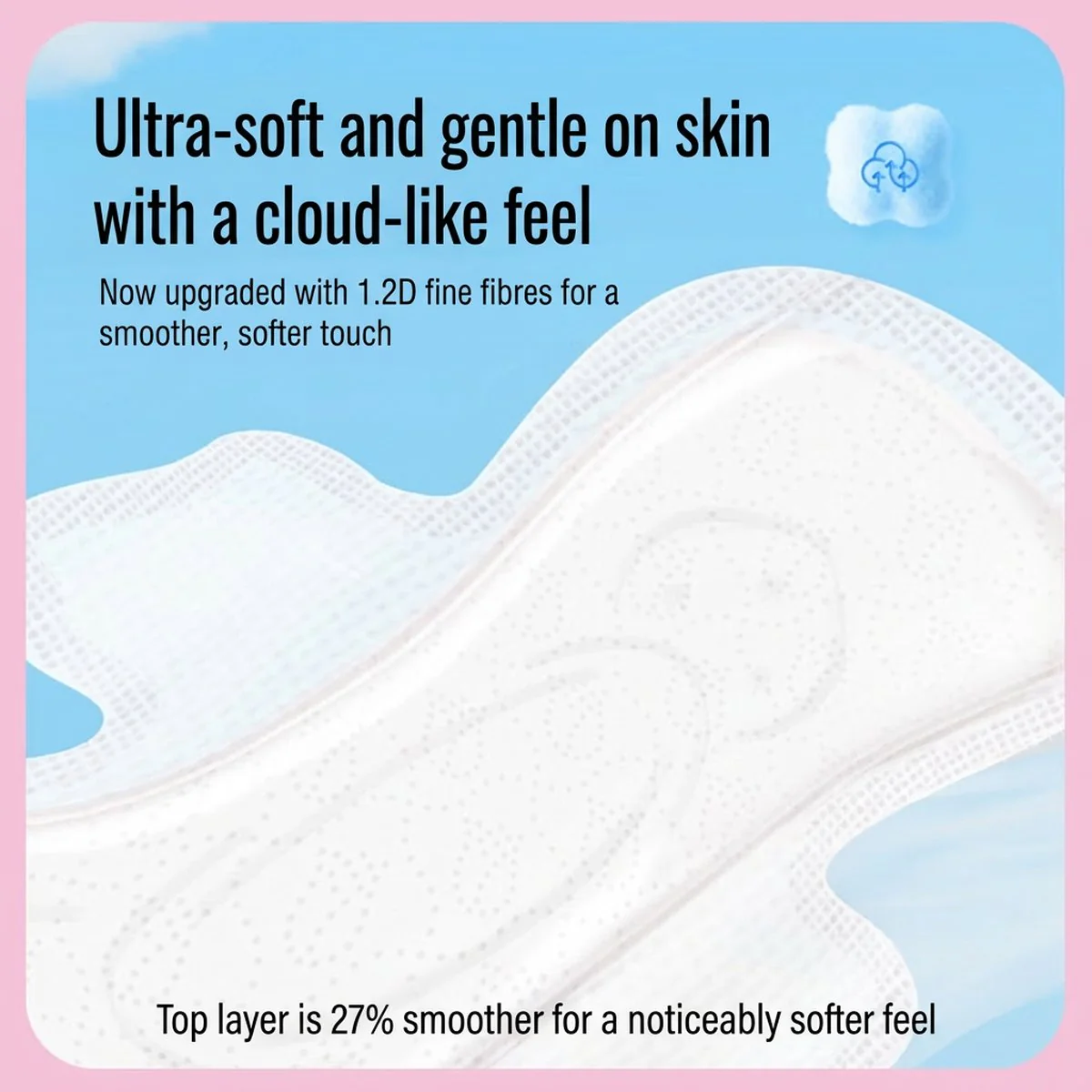 Space 7 Elegant Series Ultra Thin Night Sanitary Pads - 10 Pieces, 275mm - Image 5