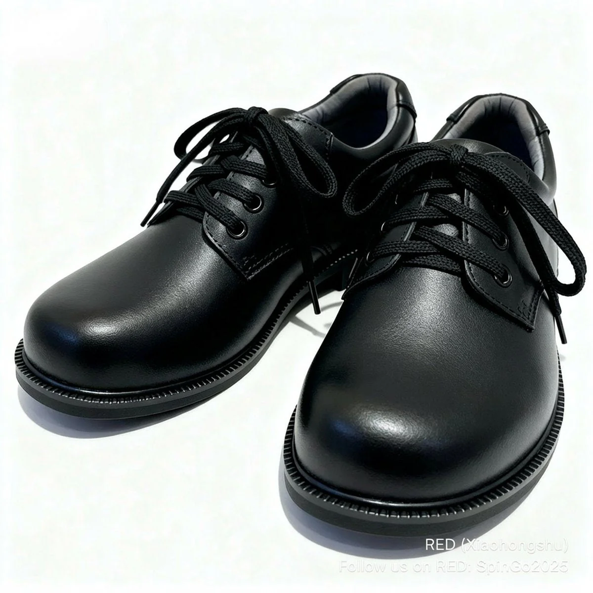 SpinGo Black Lace-Up School Shoes – EU 33 - Image 4