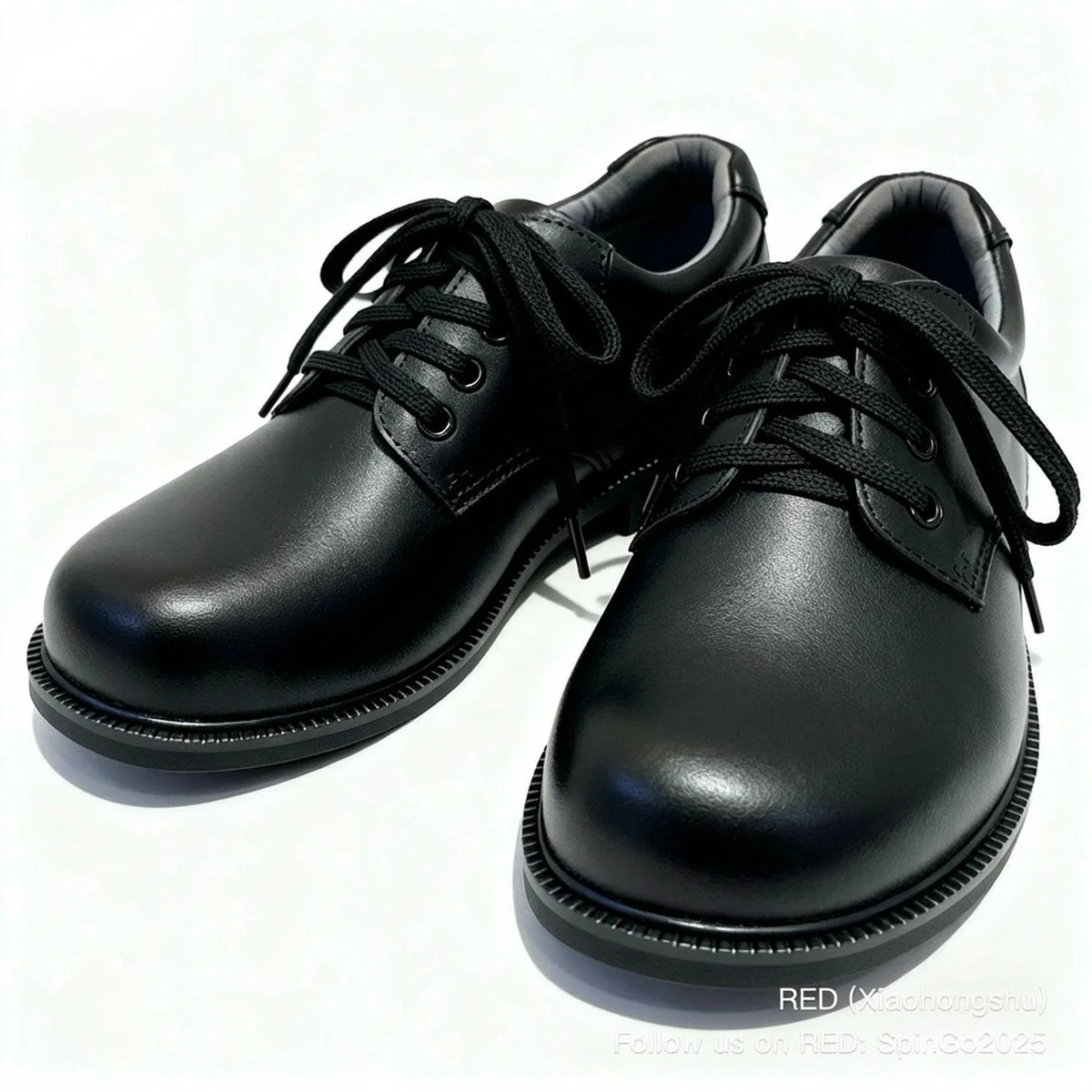 SpinGo Black Lace-Up School Shoes – EU 35 - Image 4