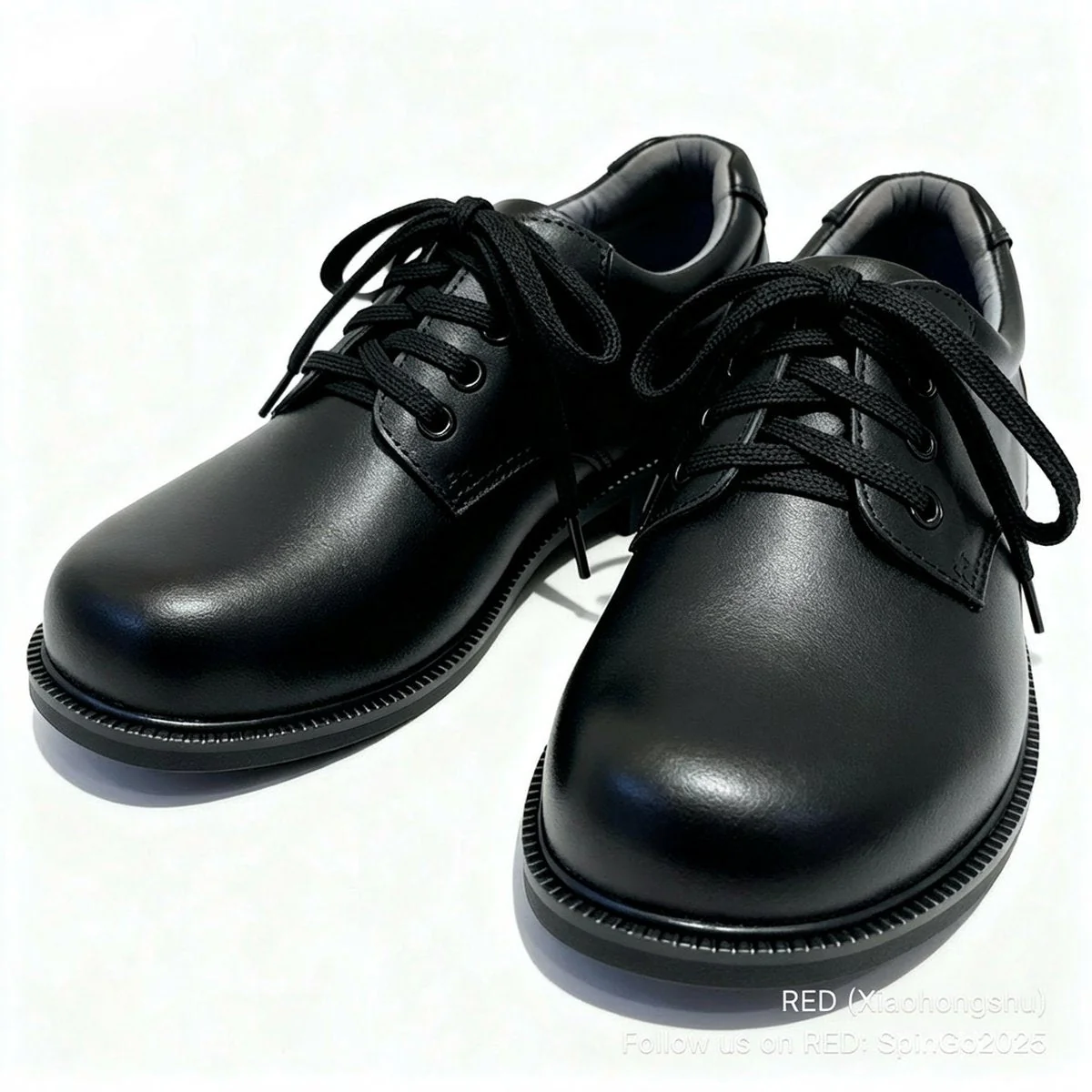 SpinGo Lace-Up Black School Shoes – EU 43 - Image 4