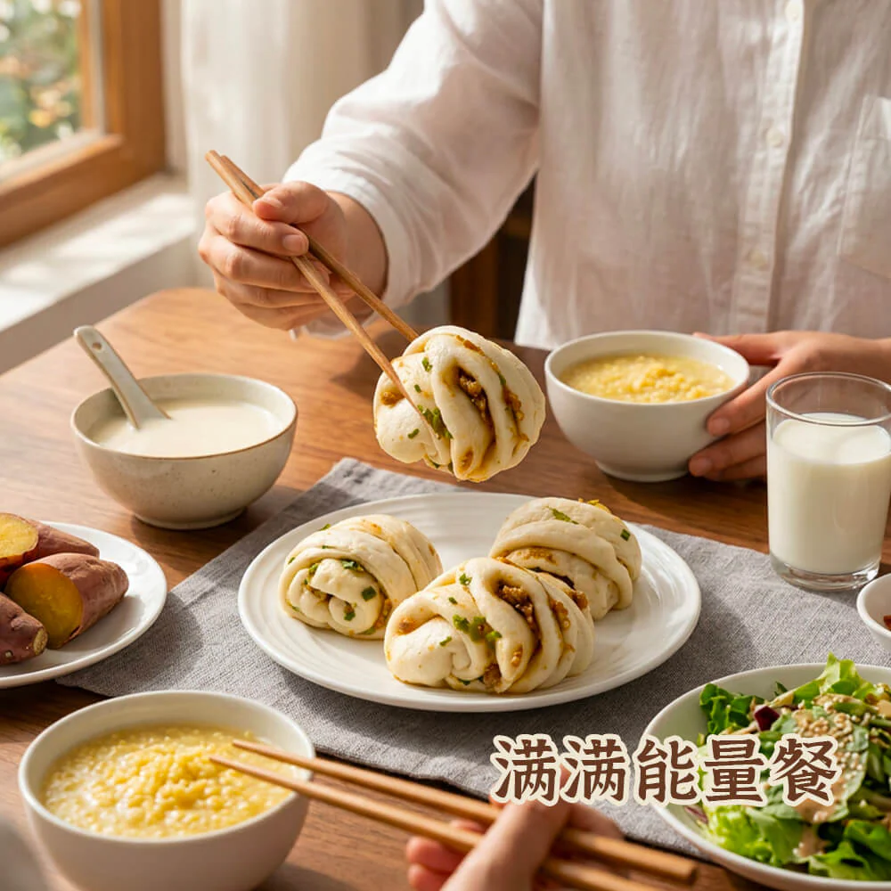 Spring Onion Flower Steamed Buns - 4 Pieces, 500g - Image 3