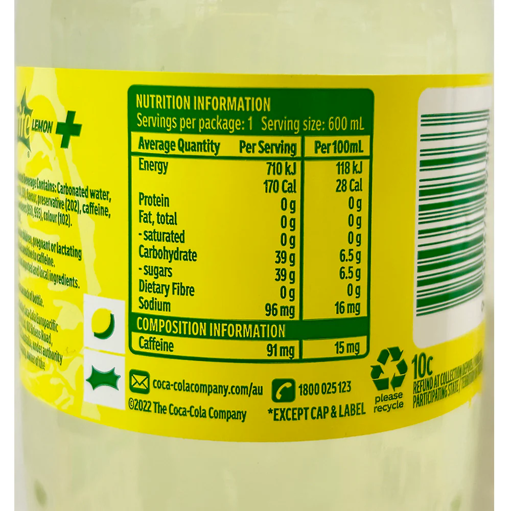Sprite Lemon+ - 600ml - Image 2