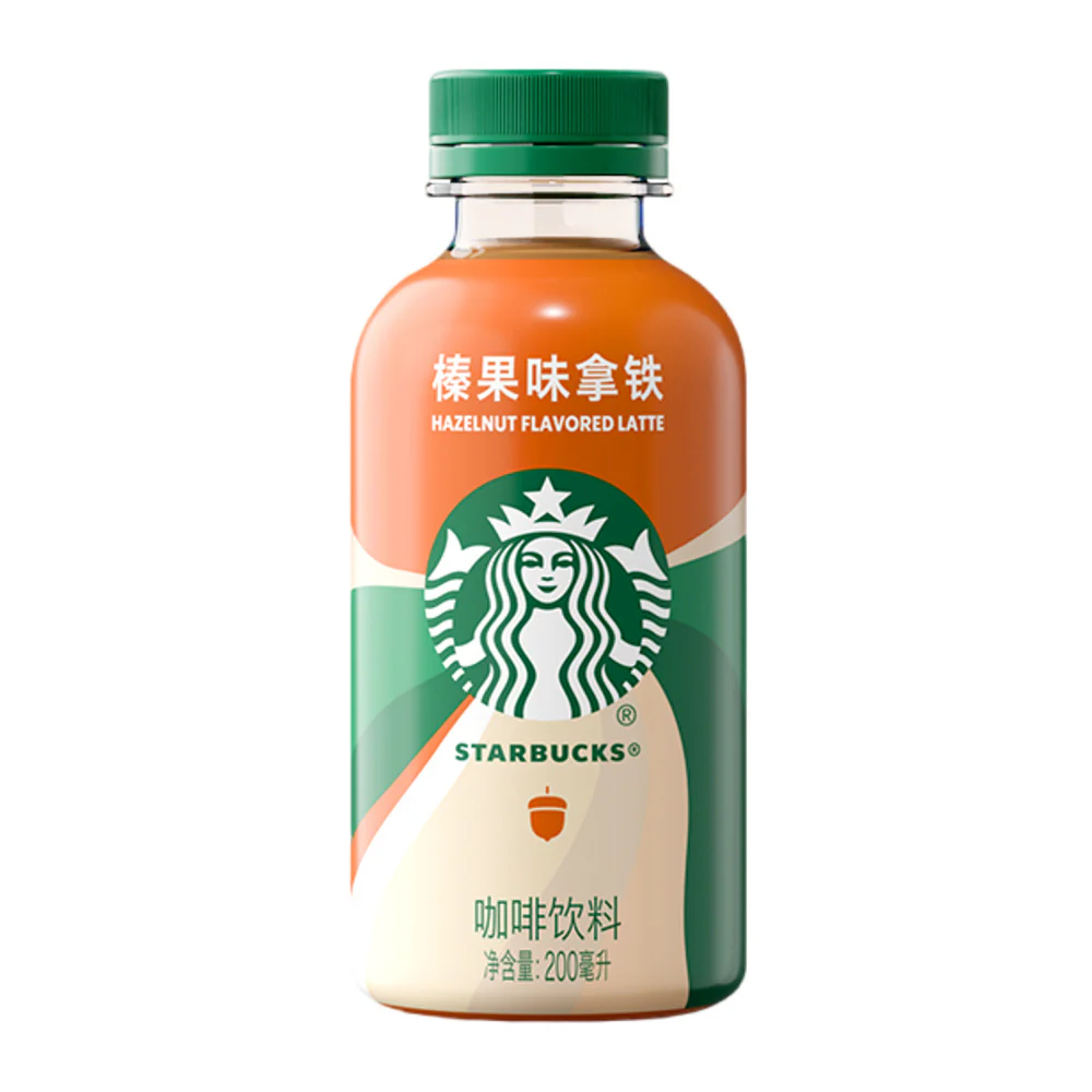 Starbucks Hazelnut Flavoured Latte (Low Sugar) 200ml - Ready-to-Drink Coffee