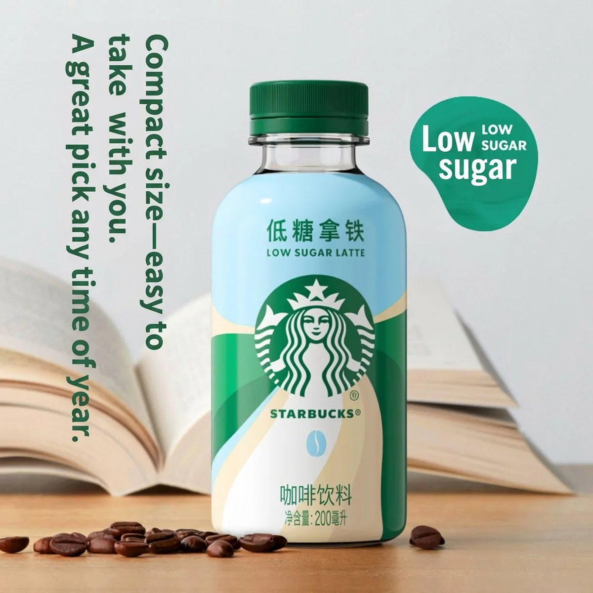 Starbucks Low Sugar Latte 200ml - Ready-to-Drink Coffee - Image 2