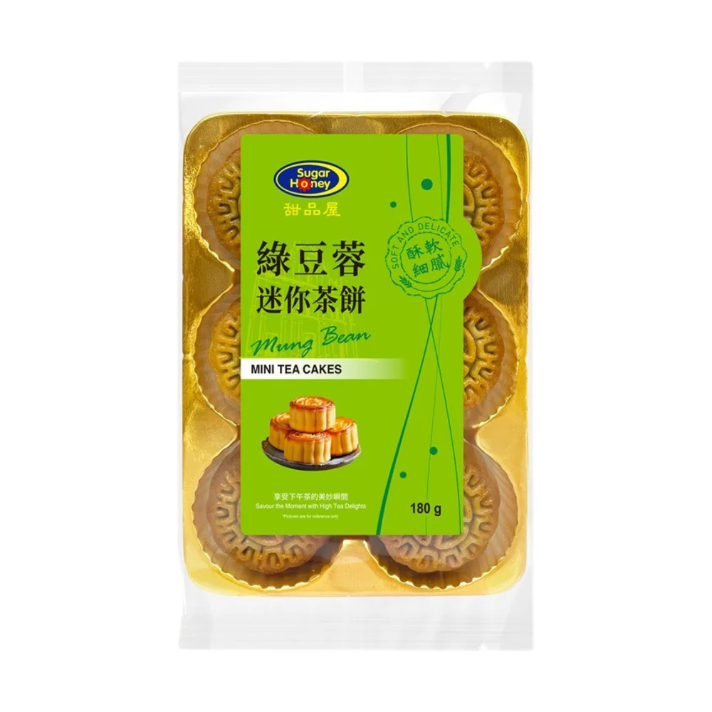 Sugar Honey Mung Bean Paste Mini Tea Cakes 180g - 6 Pieces