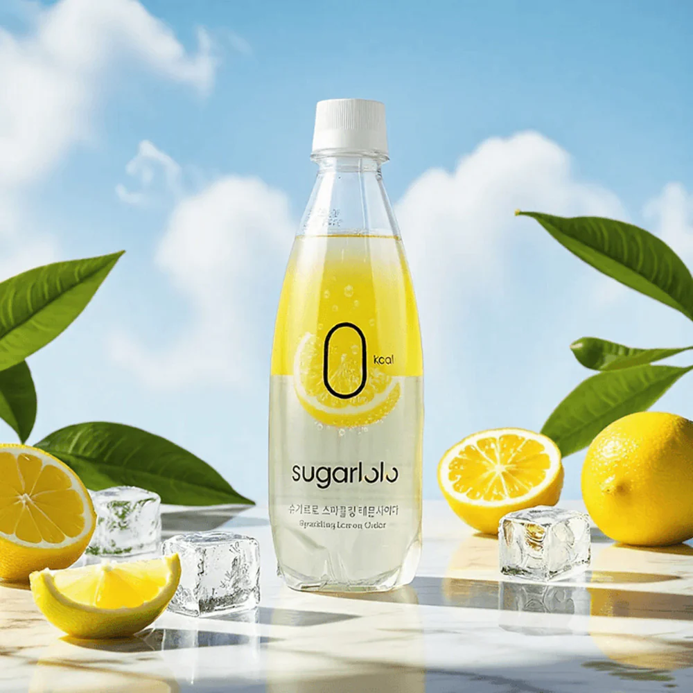 Sugarlolo Sparkling Lemon Soda 350ml - 0 kcal - Image 2