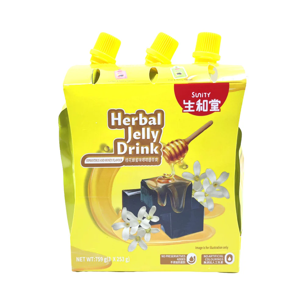 Sunity Osmanthus & Honey-Flavored Herbal Jelly Drink - 759g (3 x 253g)