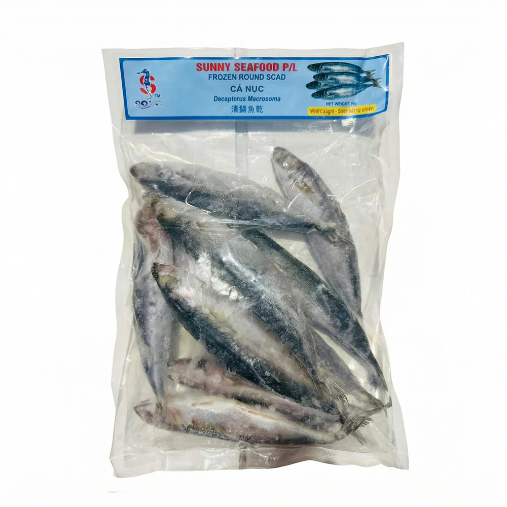 Sunny Seafood Frozen Round Scad 1kg - Whole Wild-Caught Fish