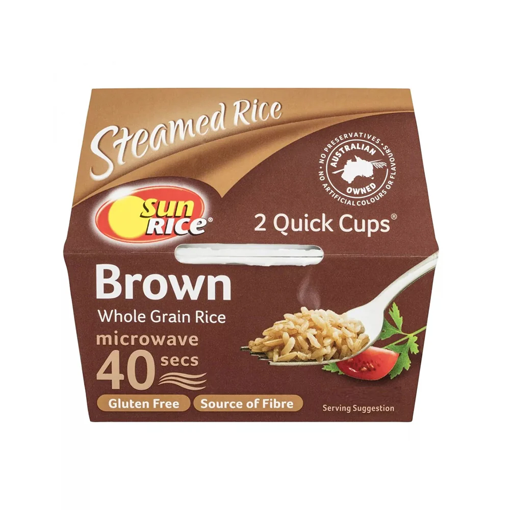 SunRice Brown Rice Microwave 2 Quick Cup - 125g
