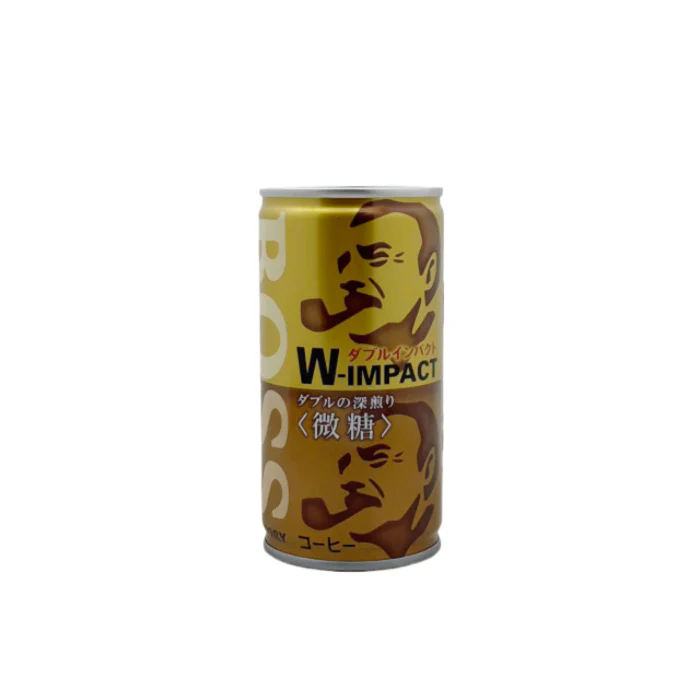 Suntory BOSS W-Impact Double Roast Low Sugar Coffee 185ml