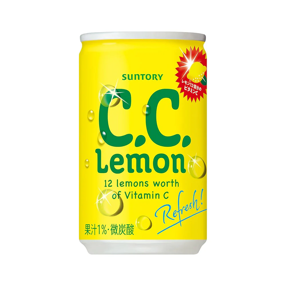 Suntory C.C. Lemon Sparkling Lemon Drink 160ml - Japanese Lemon Soda