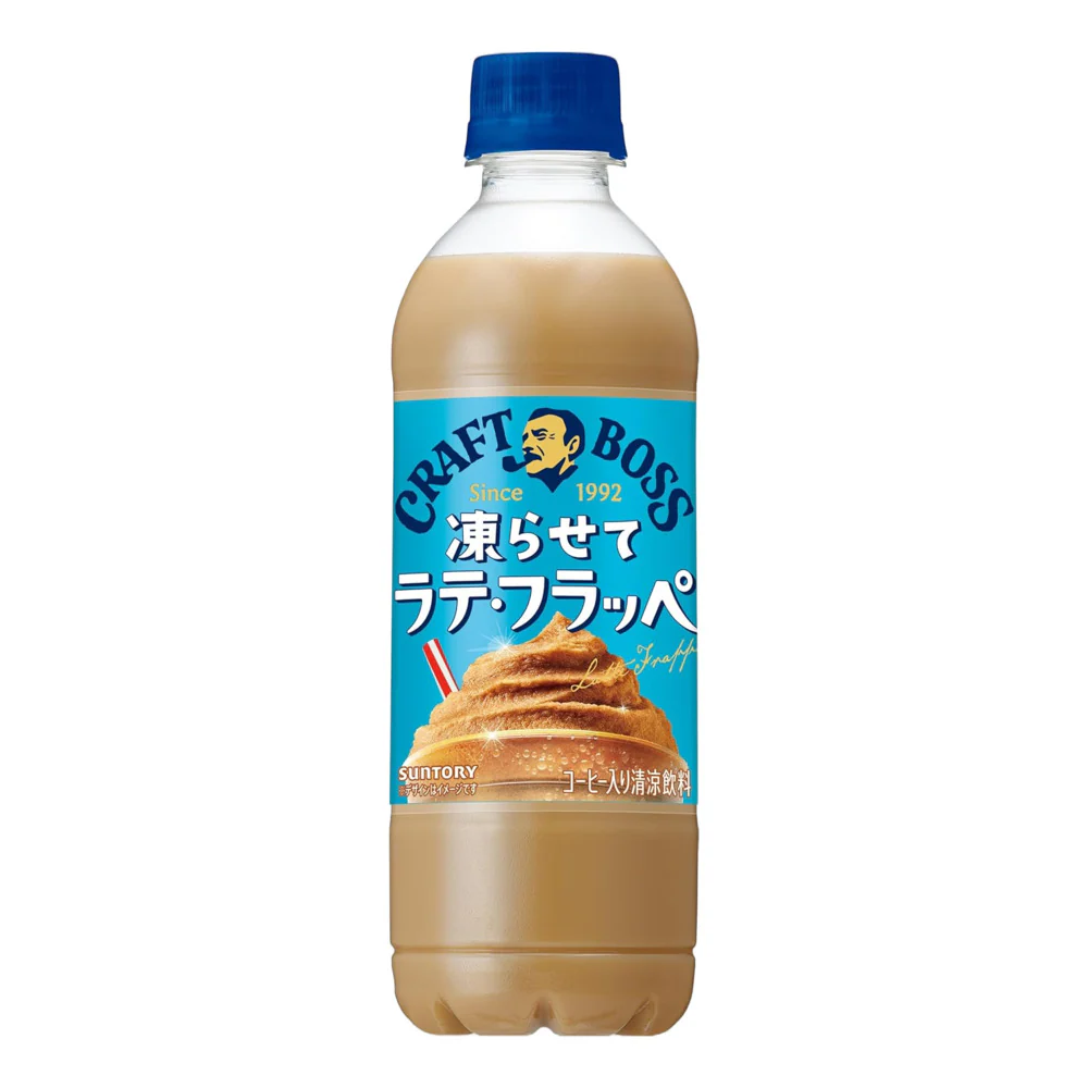 Suntory CRAFT BOSS Freeze-and-Serve Latte Frappe 440ml – Ready-to-Drink Iced Coffee