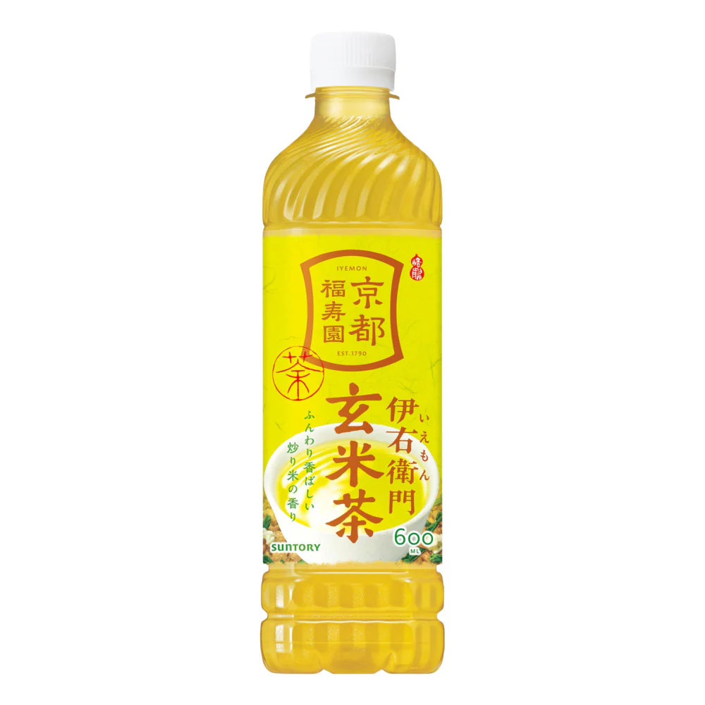 Suntory Iyemon Genmaicha 600ml - Japanese Roasted Rice Green Tea (Ready-to-Drink)
