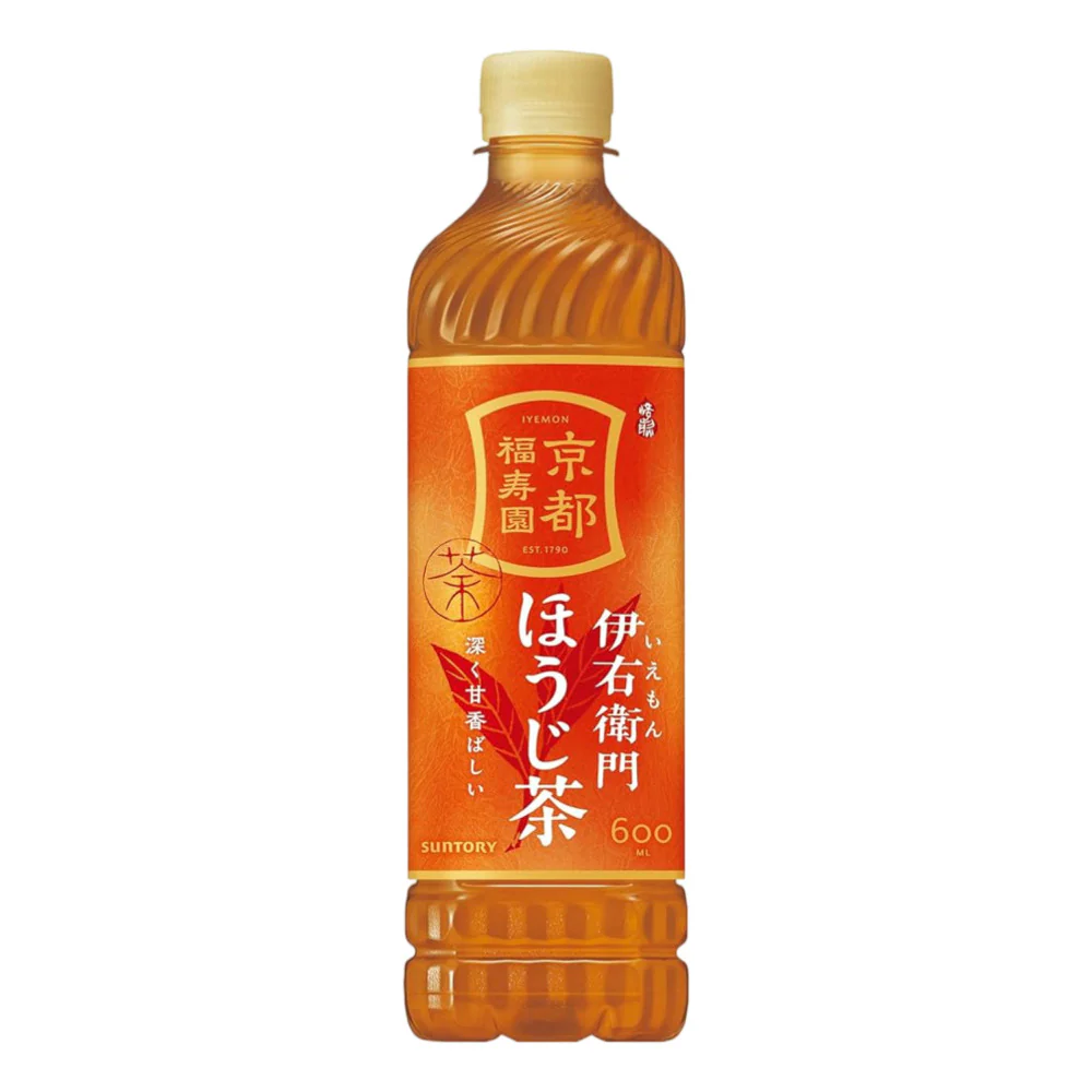 Suntory Iyemon Roasted Hojicha Tea 600ml x 24 Bottles - Image 2
