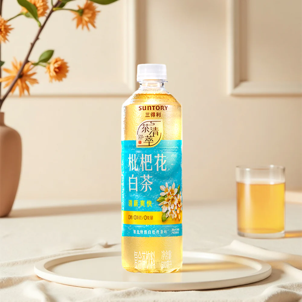 Suntory Loquat Blossom White Tea - Zero Sugar Refreshing Brew, 500ml - Image 2