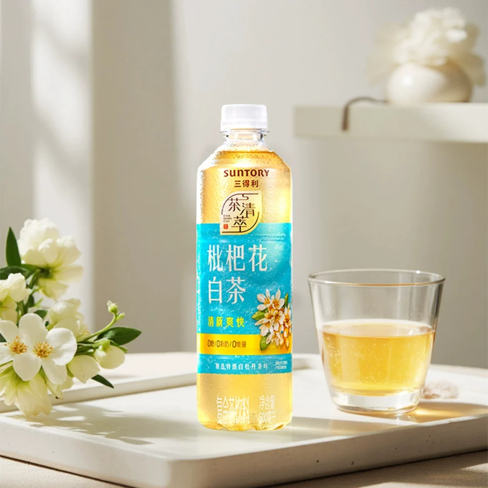 Suntory Loquat Blossom White Tea - Zero Sugar Refreshing Brew, 500ml - Image 3