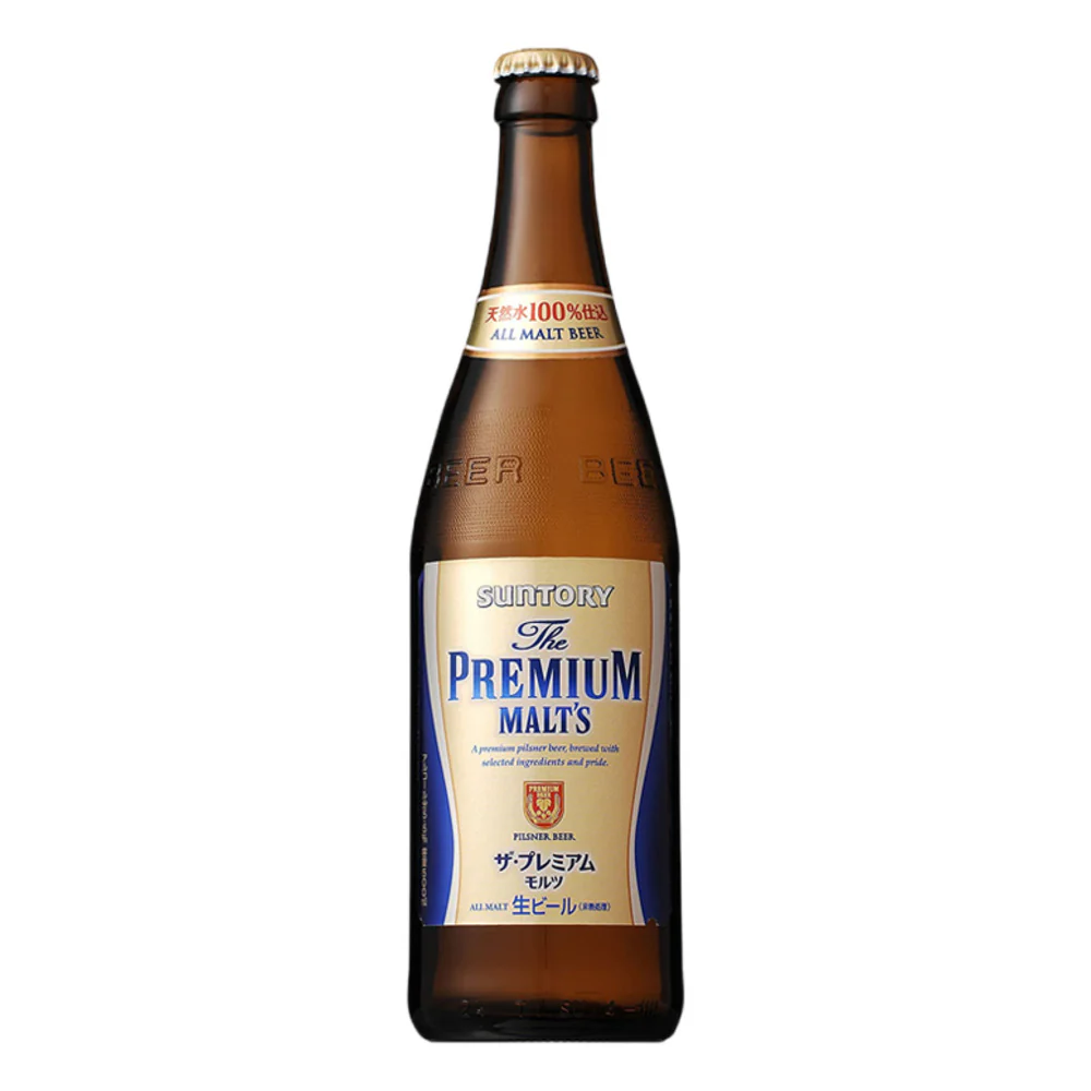 Suntory The Premium Malt's Draft Beer 5.5% ABV – 500ml Bottle - Japanese All-Malt Lager