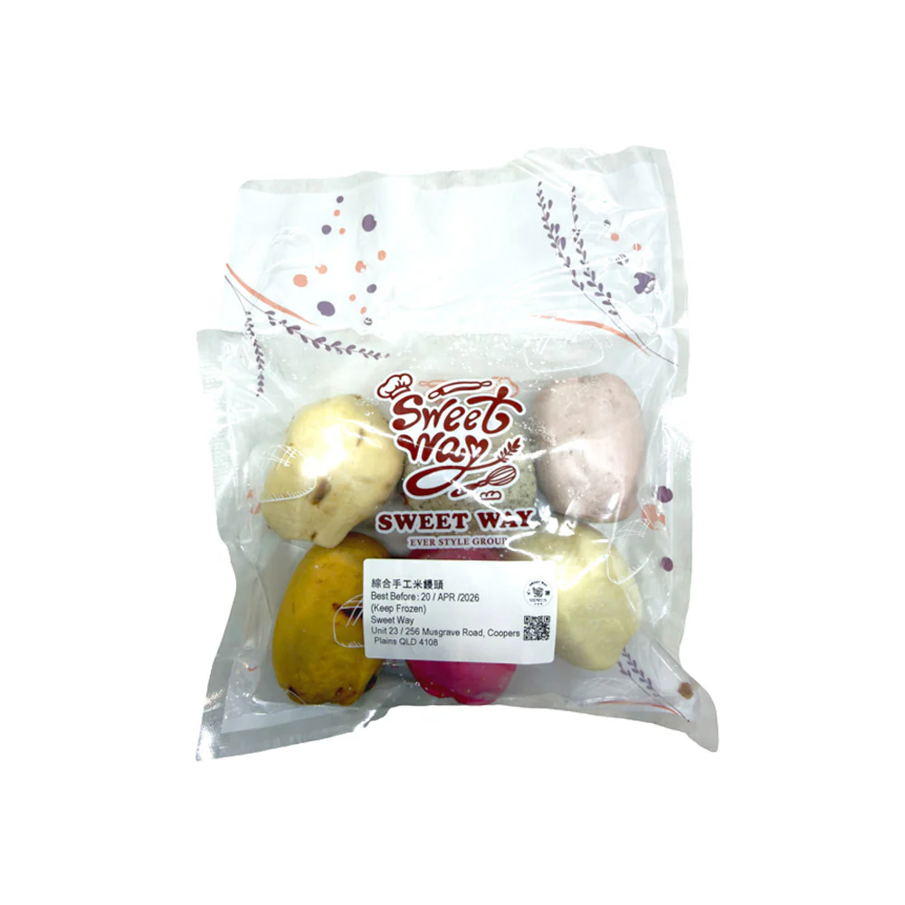 Sweet Way Frozen Assorted Handmade Rice Mantou – 6 Pieces - Chinese Steamed Buns