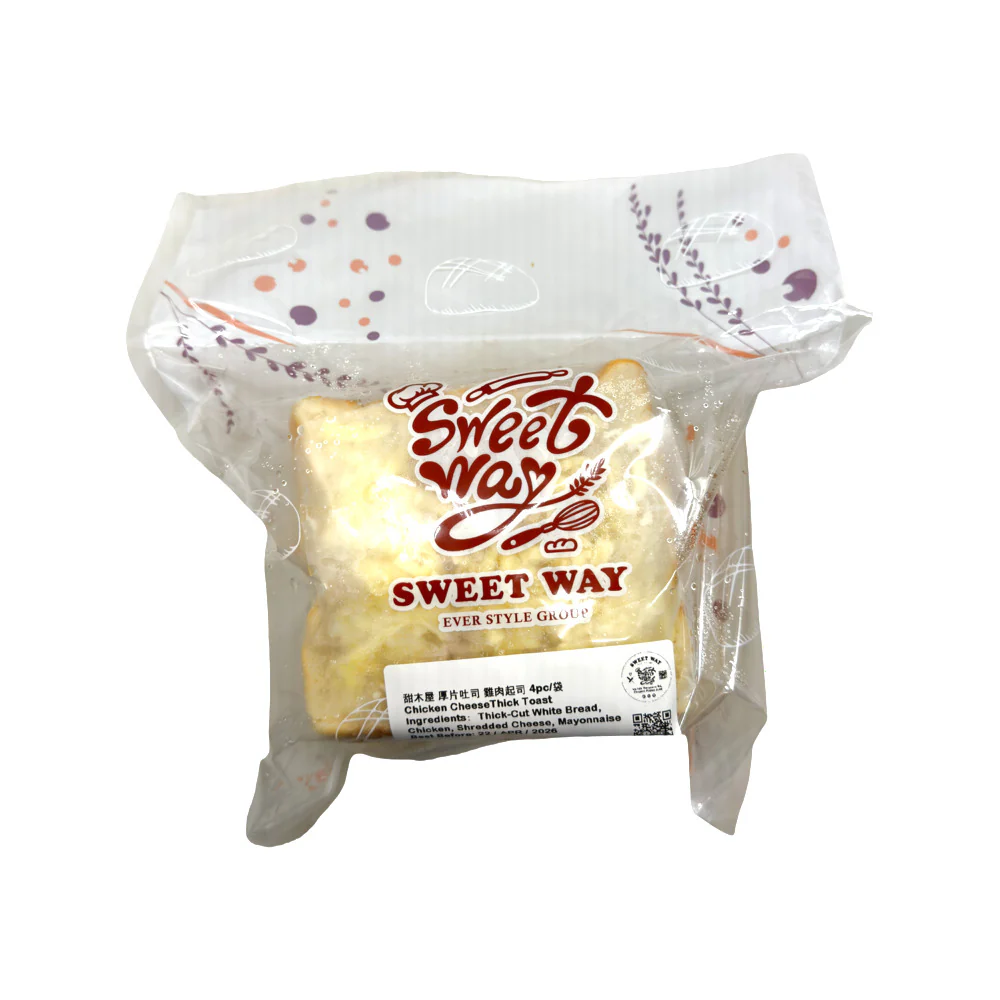 Sweet Way Frozen Chicken & Cheese Thick-Cut Toast – 4 Pieces