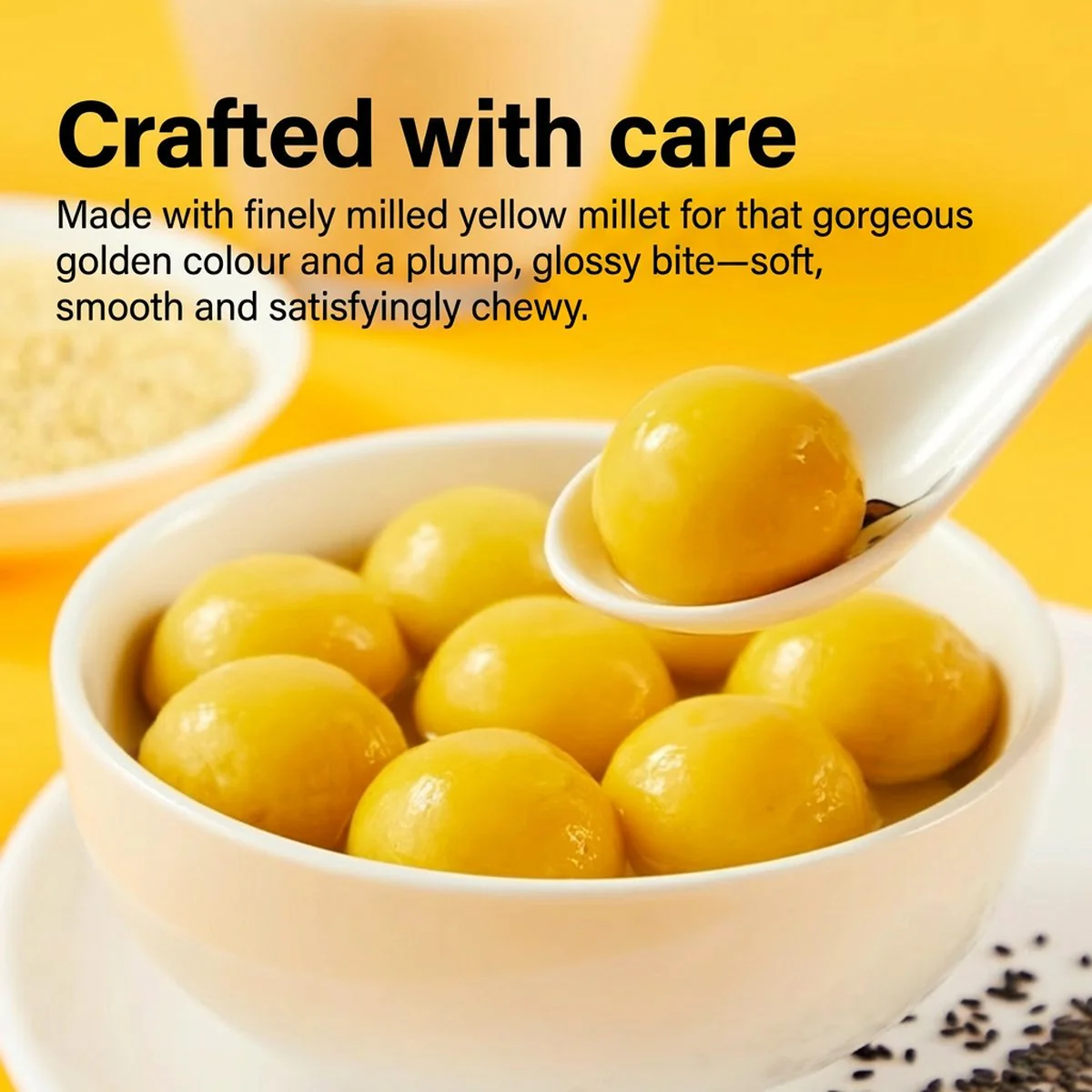 Synear Frozen Golden Millet Black Sesame Tangyuan (No Added Cane Sugar) 400g - Image 2