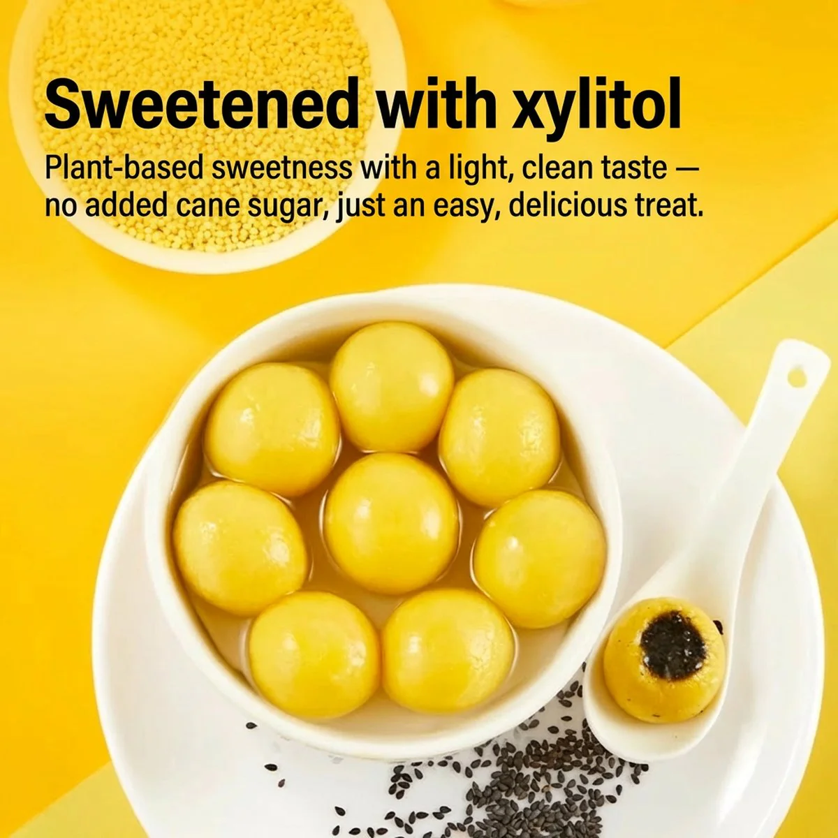 Synear Frozen Golden Millet Black Sesame Tangyuan (No Added Cane Sugar) 400g - Image 3