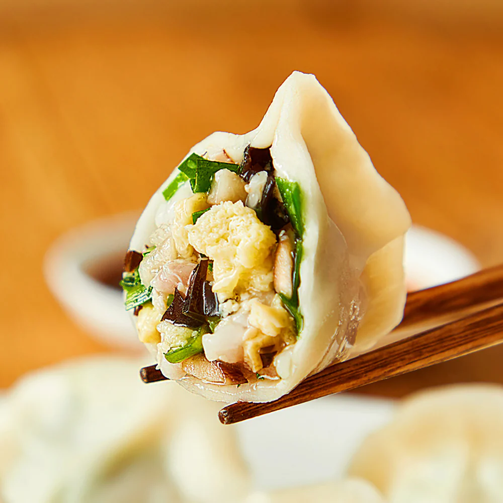 Synear Frozen Hand-Made Chive and Egg Dumplings - 400g - Image 4