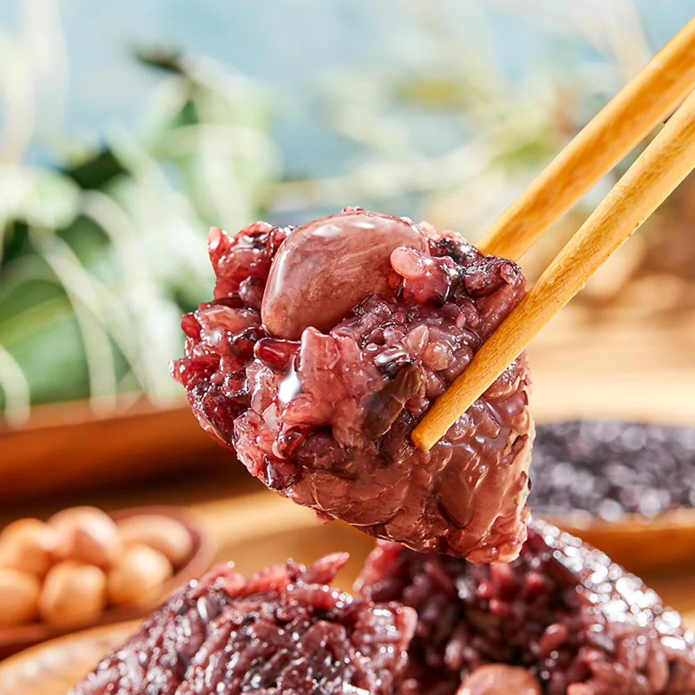 Synear Frozen Purple Glutinous Rice and Peanut Zongzi - 6 Pieces, 440g - Image 2