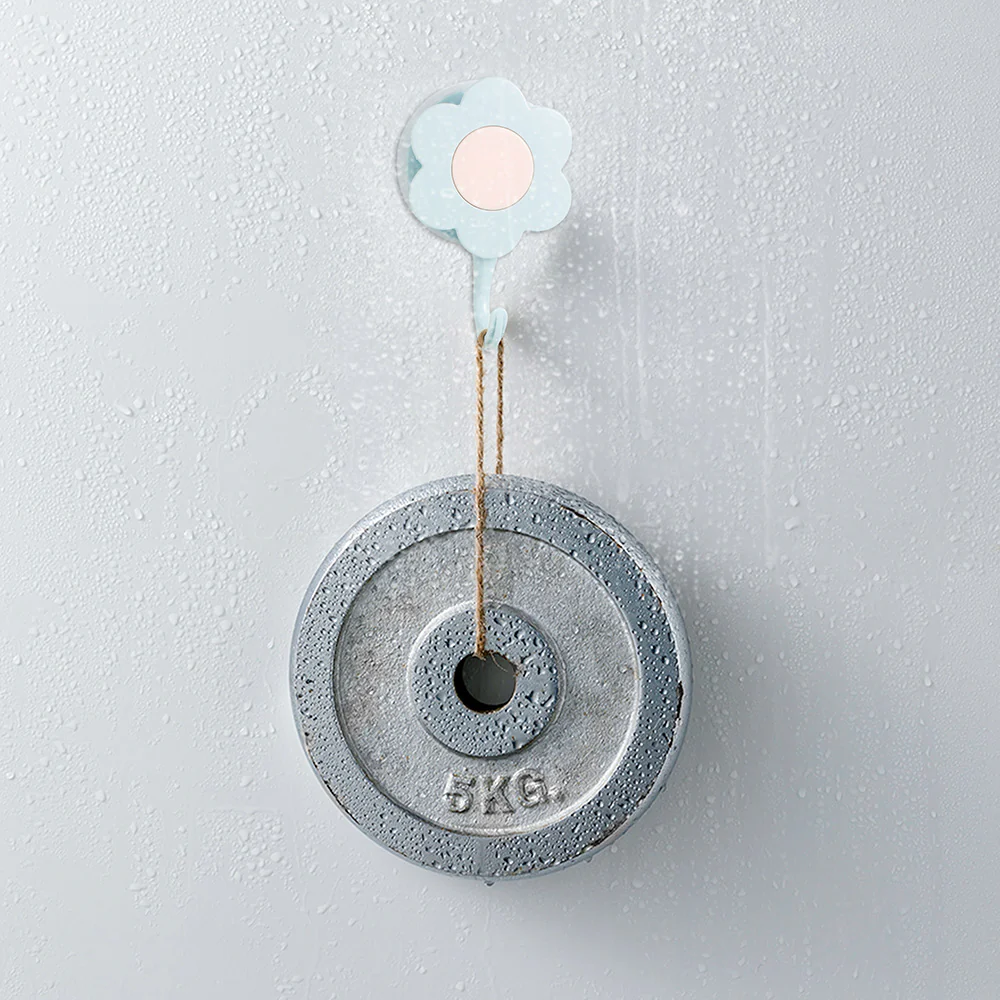 Taili Push Loc Suction Hooks - 2 Pieces, Light Blue & Light Pink, 6*4*9.8cm - Image 4