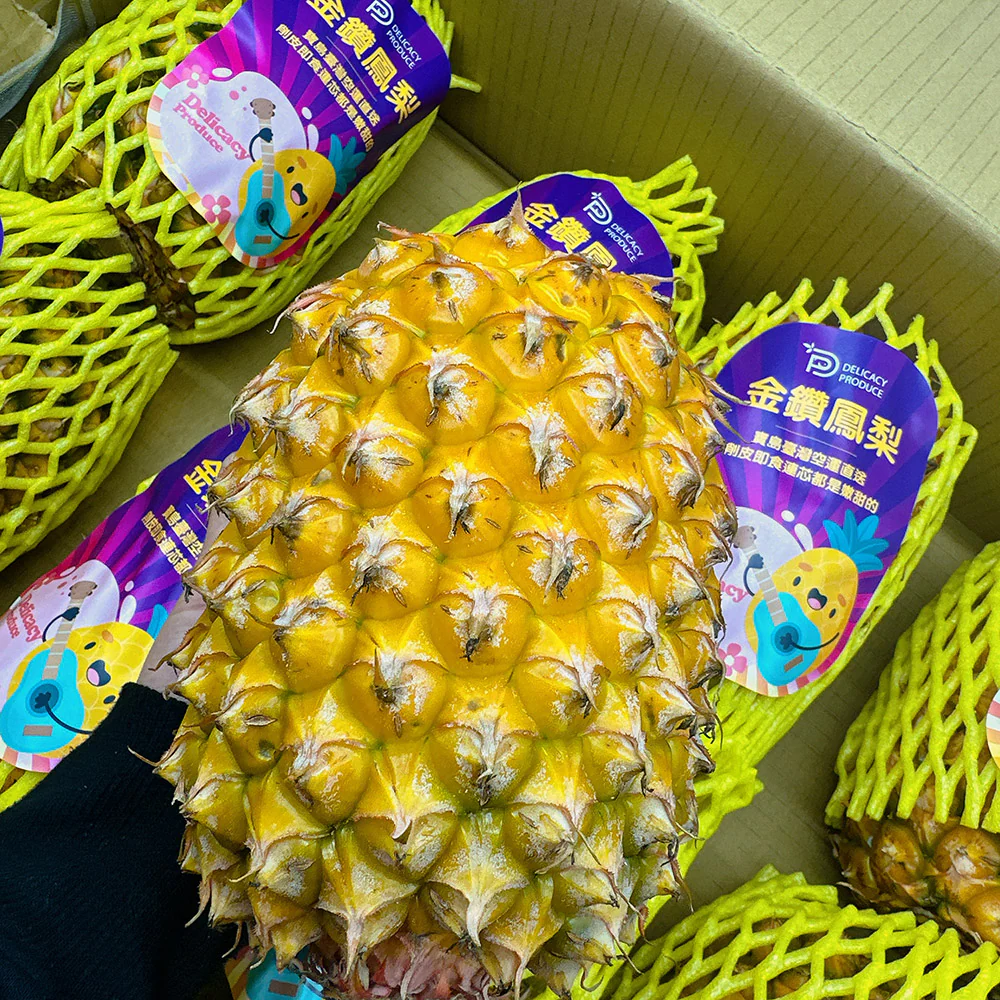 Taiwan Fruit Festival Air-Shipped Golden Pineapple & Irwin Mango Gift Set with 2 Sam’s Swiss Rolls ($10 Value) - Image 2