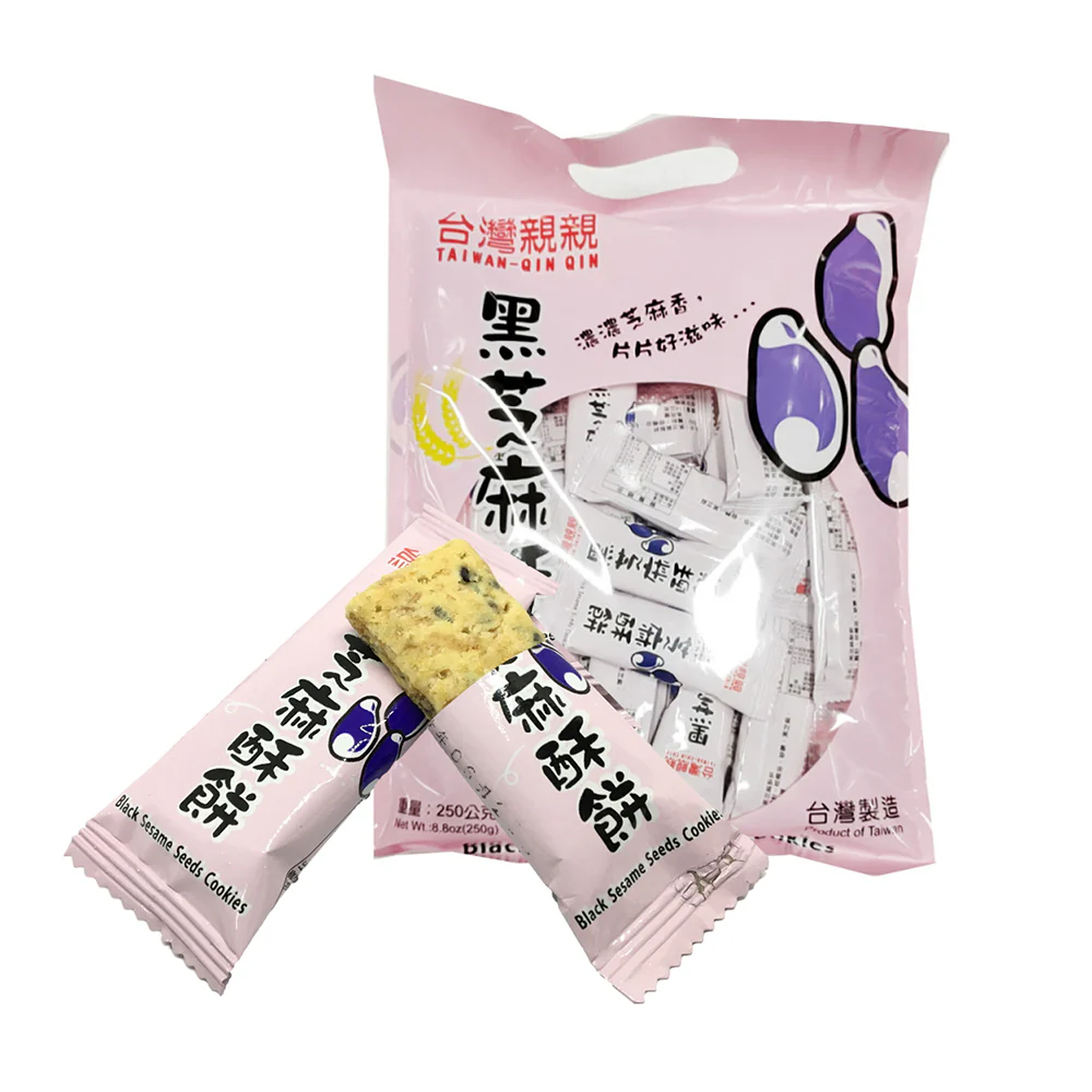 Taiwan Qin Qin Black Sesame Seed Cookies - 250g