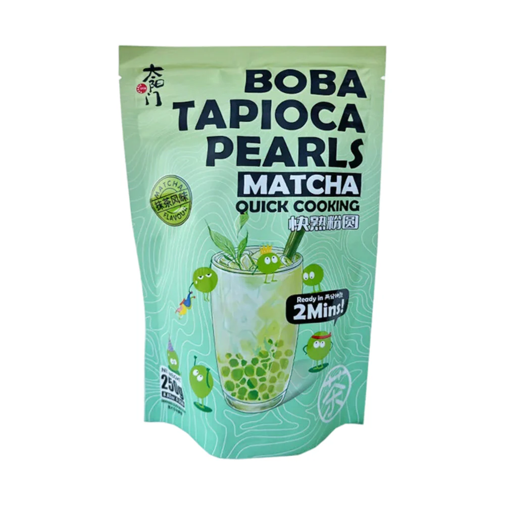 Taiyangmen Quick-Cooking Matcha Boba Tapioca Pearls 250g
