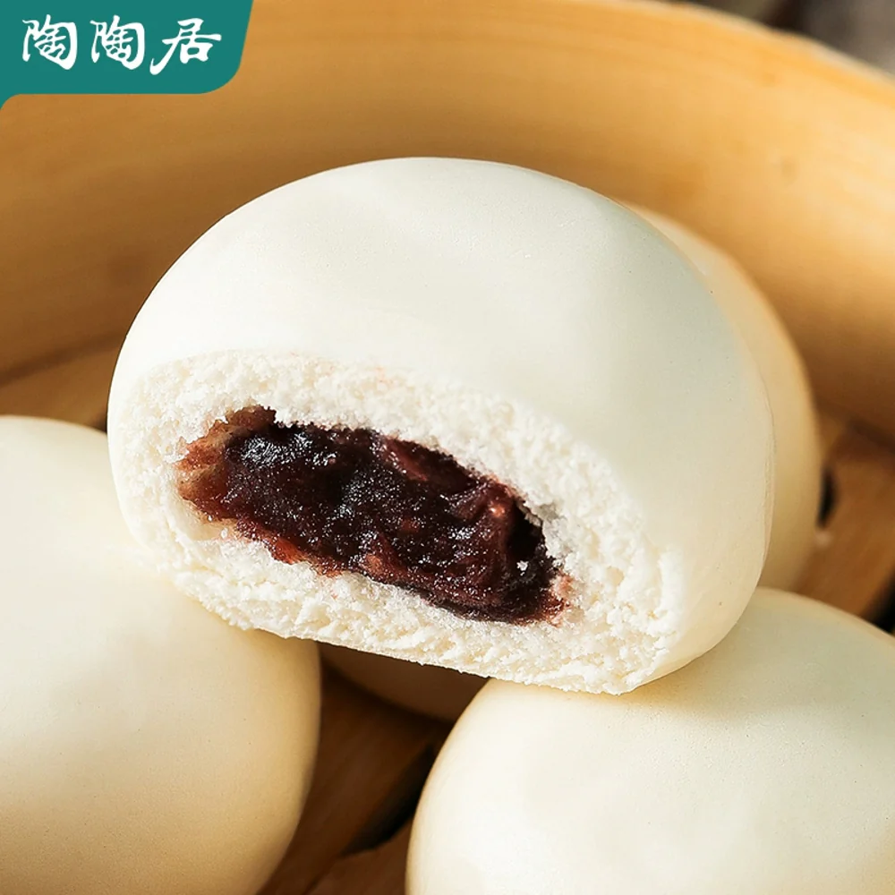 TaoTaoJu Frozen Red Bean Paste Steamed Buns (Dou Sha Bao) 337.5g - Image 3