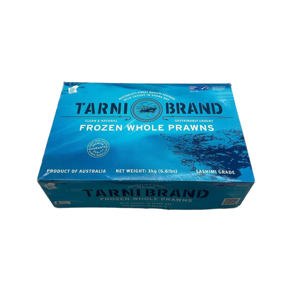 Tarni Brand Frozen Whole Prawns U20 Sashimi Grade - 3kg Box - Image 4