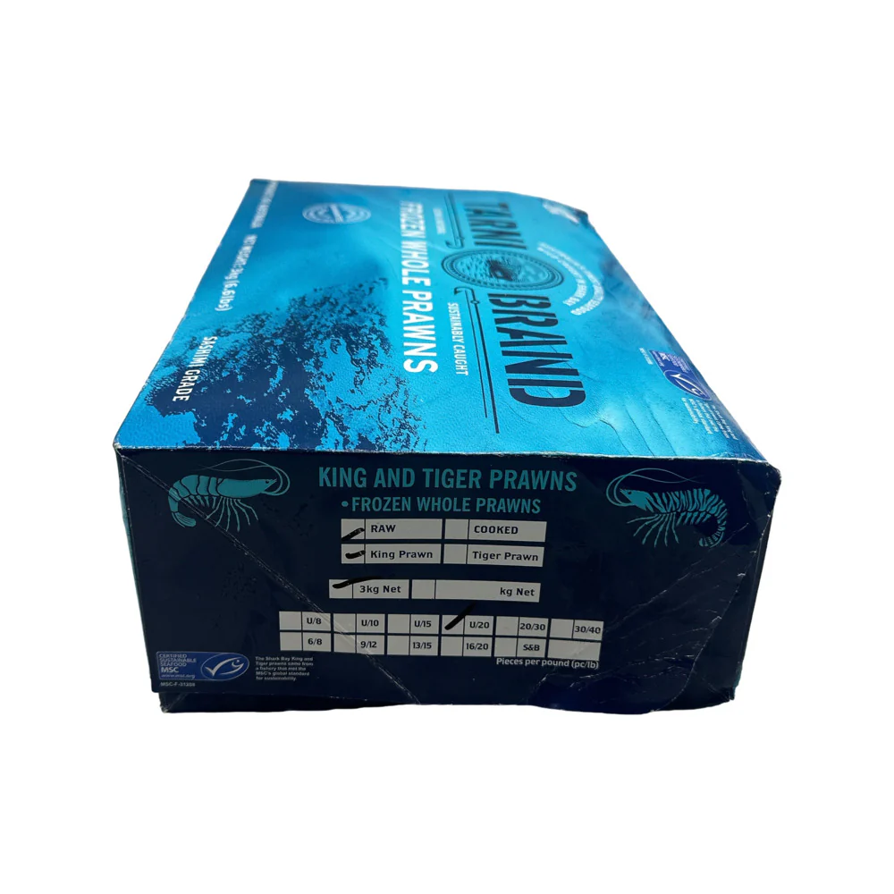 Tarni Brand Frozen Whole Prawns U20 Sashimi Grade - 3kg Box - Image 5