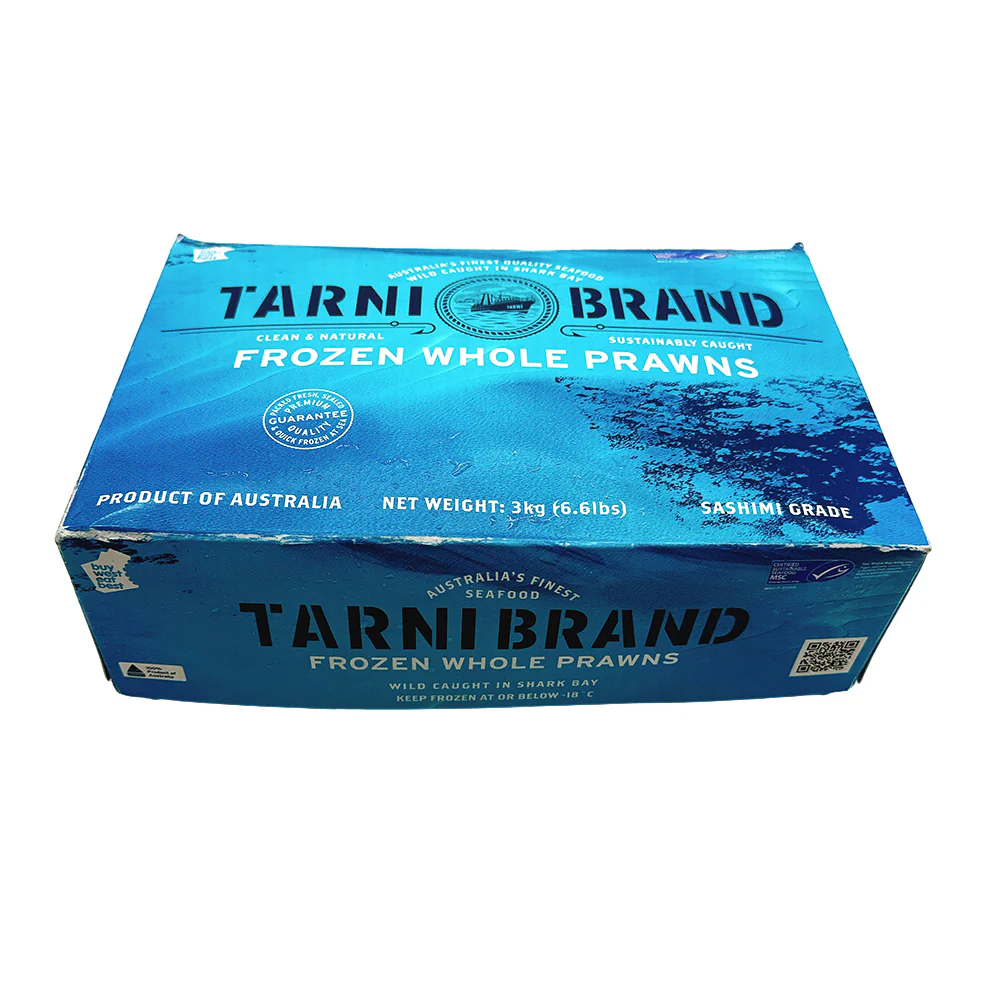 Tarni Brand Raw Brown Tiger Prawns U6/8 - 3kg - Image 5
