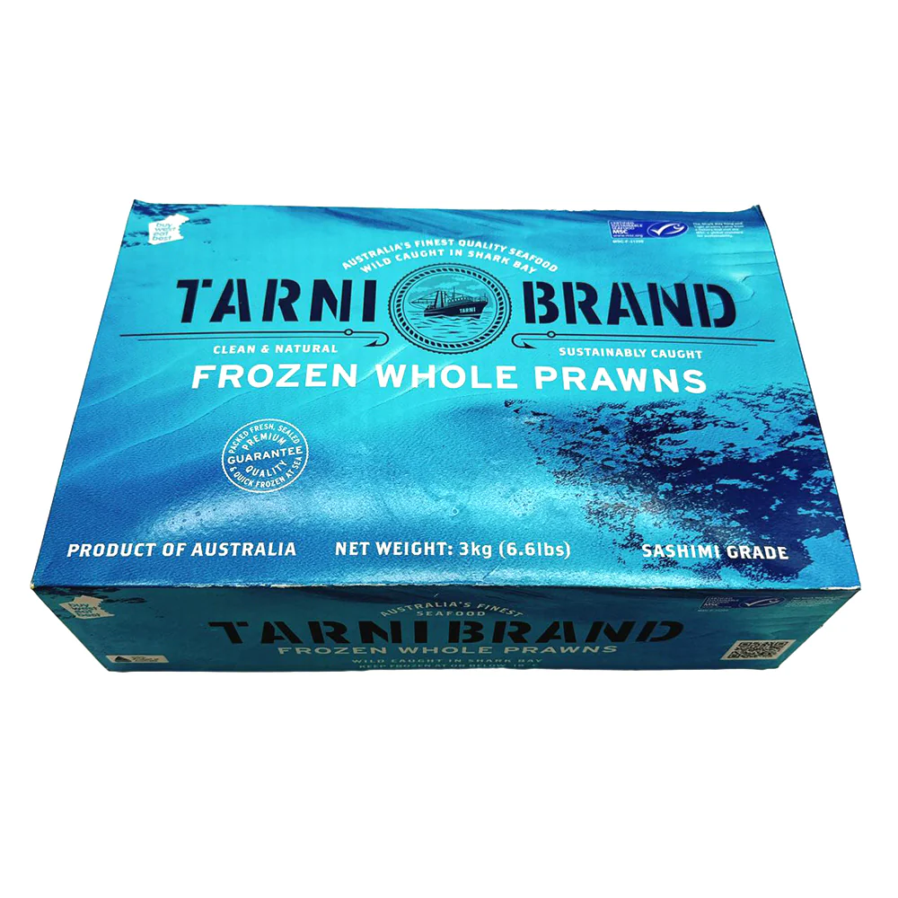 Tarni Brand Sashimi Grade Raw Brown Tiger Prawns Size 16/20 - 3kg - Image 7