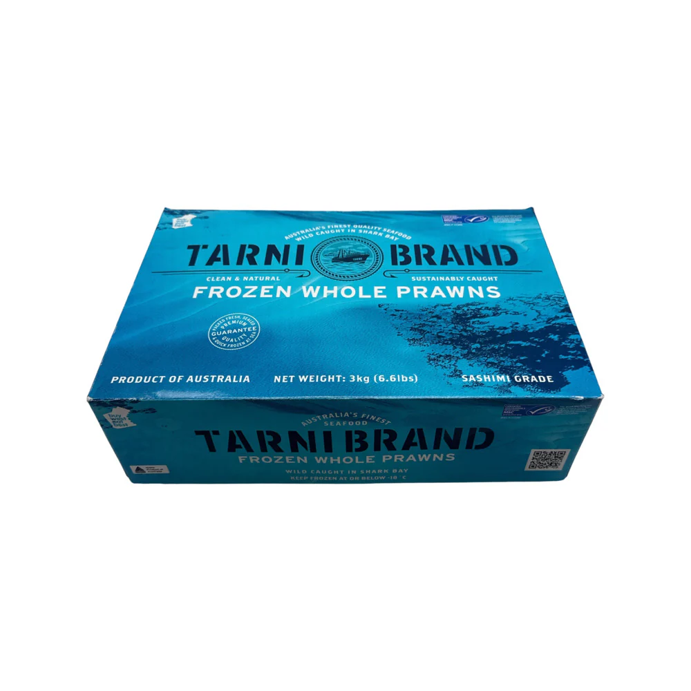 Tarni Brand Sashimi Grade Raw Brown Tiger Prawns Size 9/12 - 3kg - Image 2