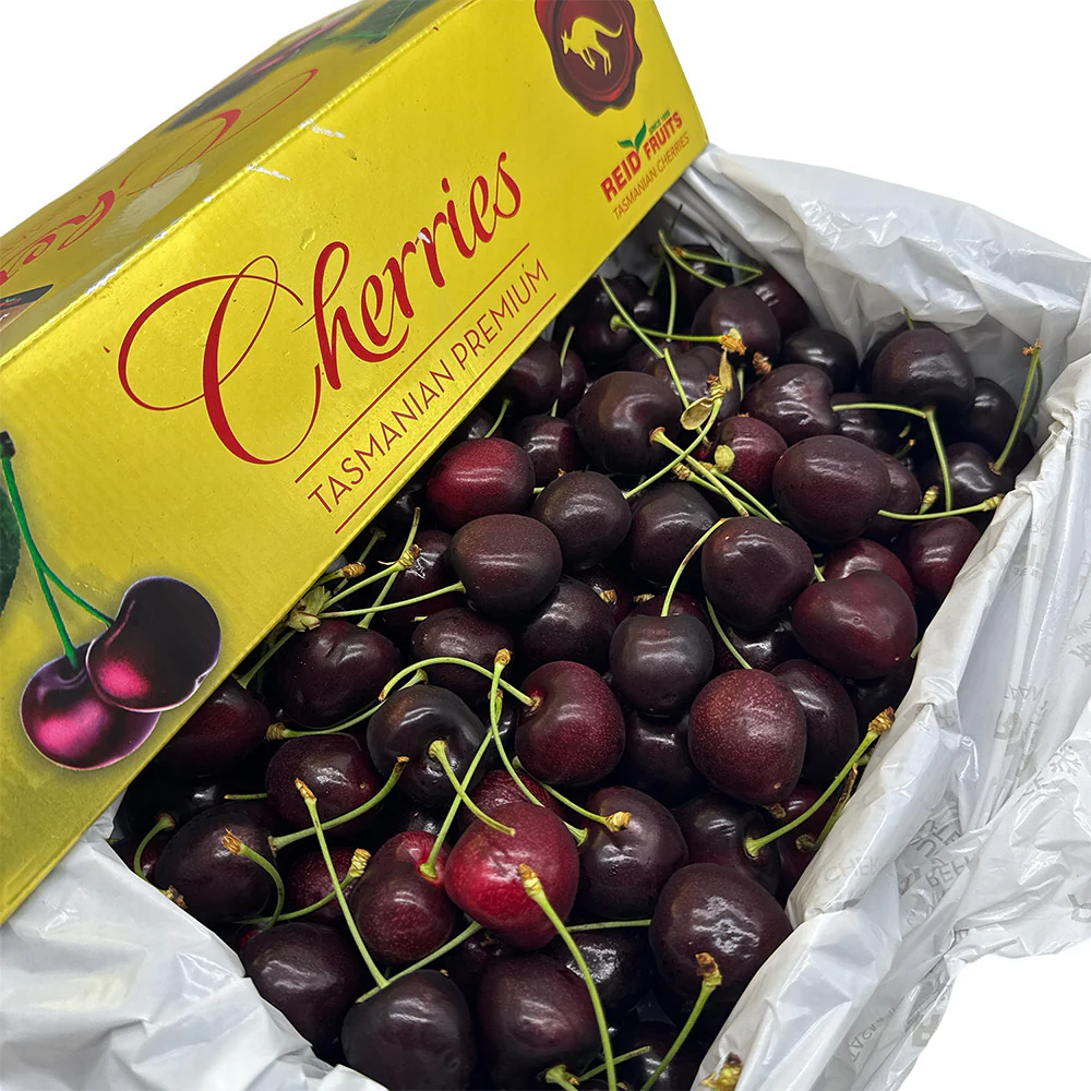 Tasmania Premium Gold Box Reid Kordia Cherries 30mm+ Gift Box 2kg - Image 5