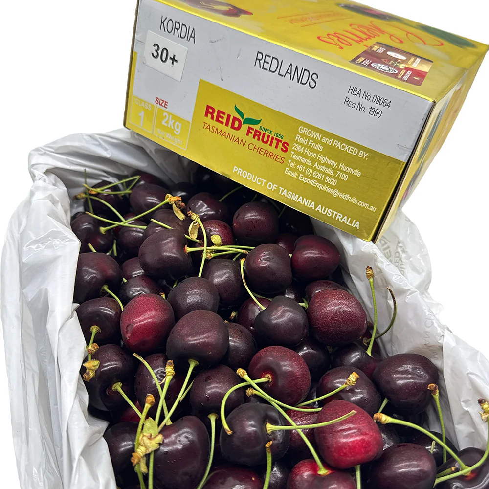 Tasmania Premium Gold Box Reid Kordia Cherries 30mm+ Gift Box 2kg - Image 6