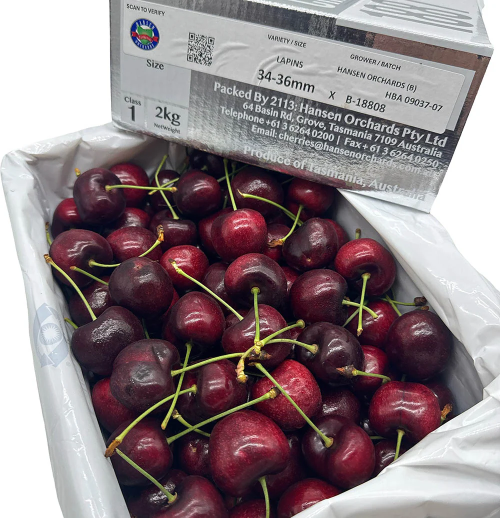 Tasmanian Hansen Lapin Cherries 34-36mm Gift Box 2kg - Image 3