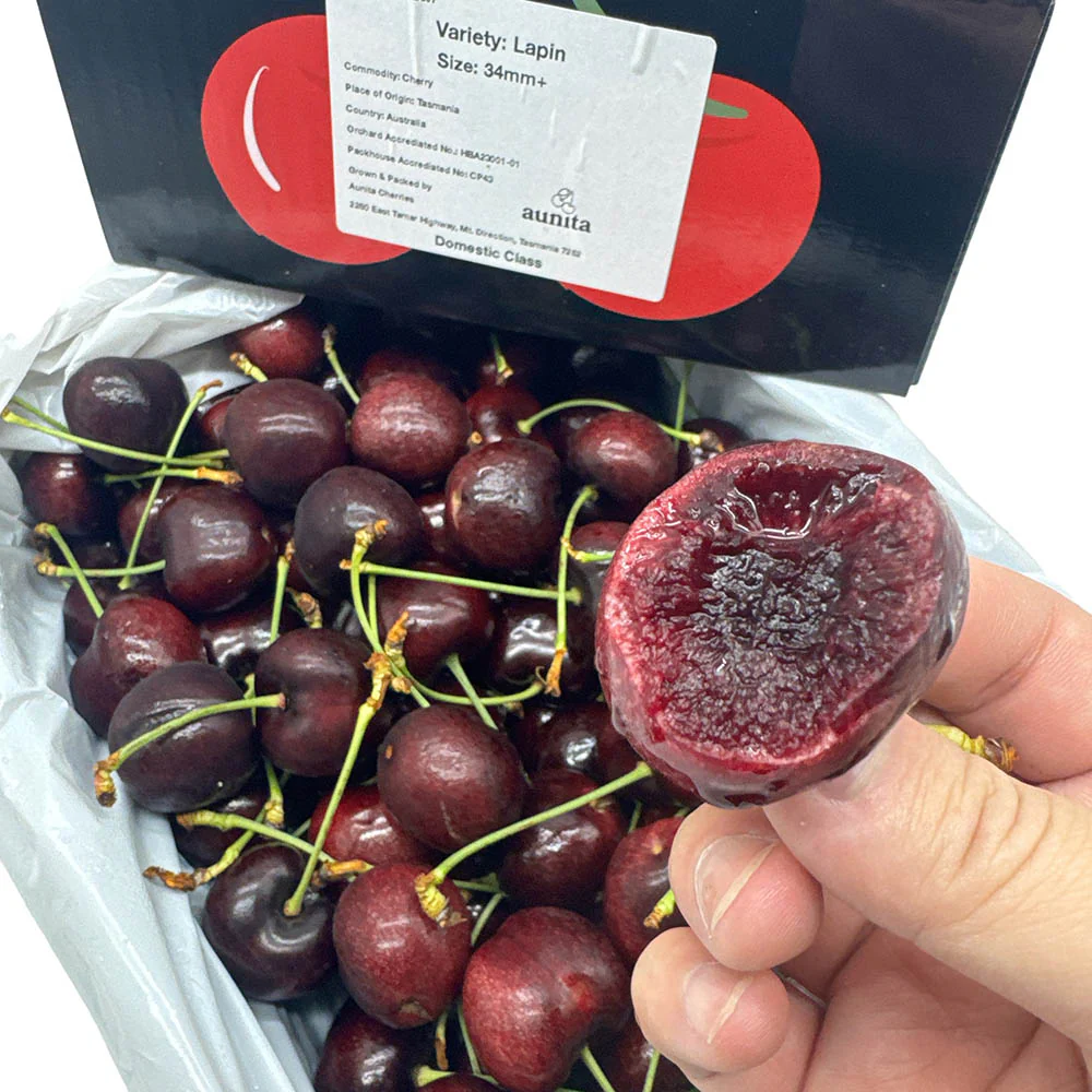 Tasmanian Lapin Cherries 34mm+ Gift Box 2kg - Image 2