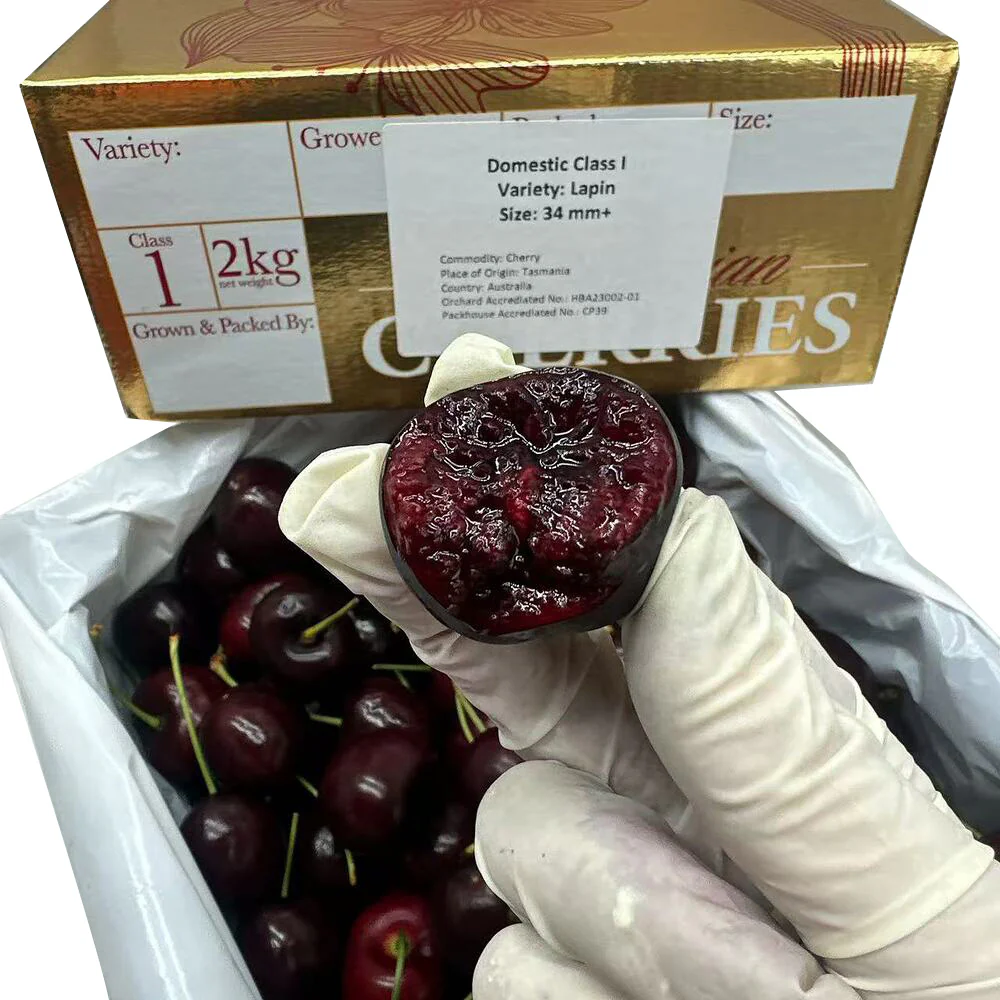 Tasmanian Lapin Cherries Gift Box 2kg (34–36mm) - Image 4